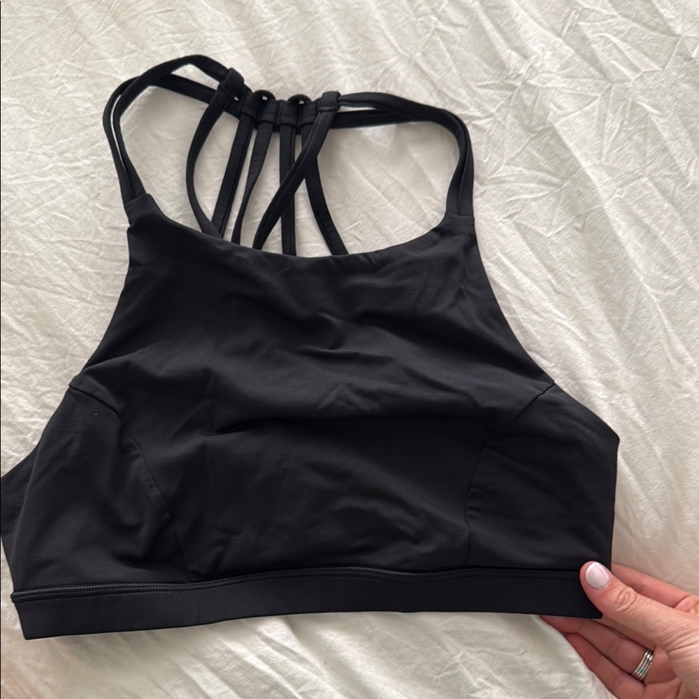 LULULEMON High neck Black Strappy Women's Sports Bra